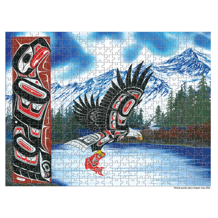 Blue Eagle Puzzle - Family Fun - 500 Pcs by artist Richard Shorty. Indigenous Collection.