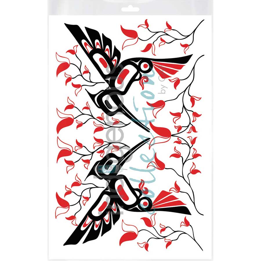 Hummingbirds by artist Eric Parnell - Haida. Indigenous Collection
