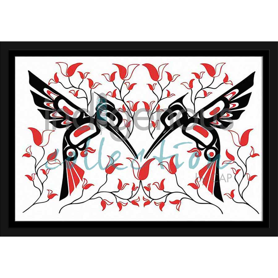 Hummingbirds by artist Eric Parnell - Haida. Indigenous Collection