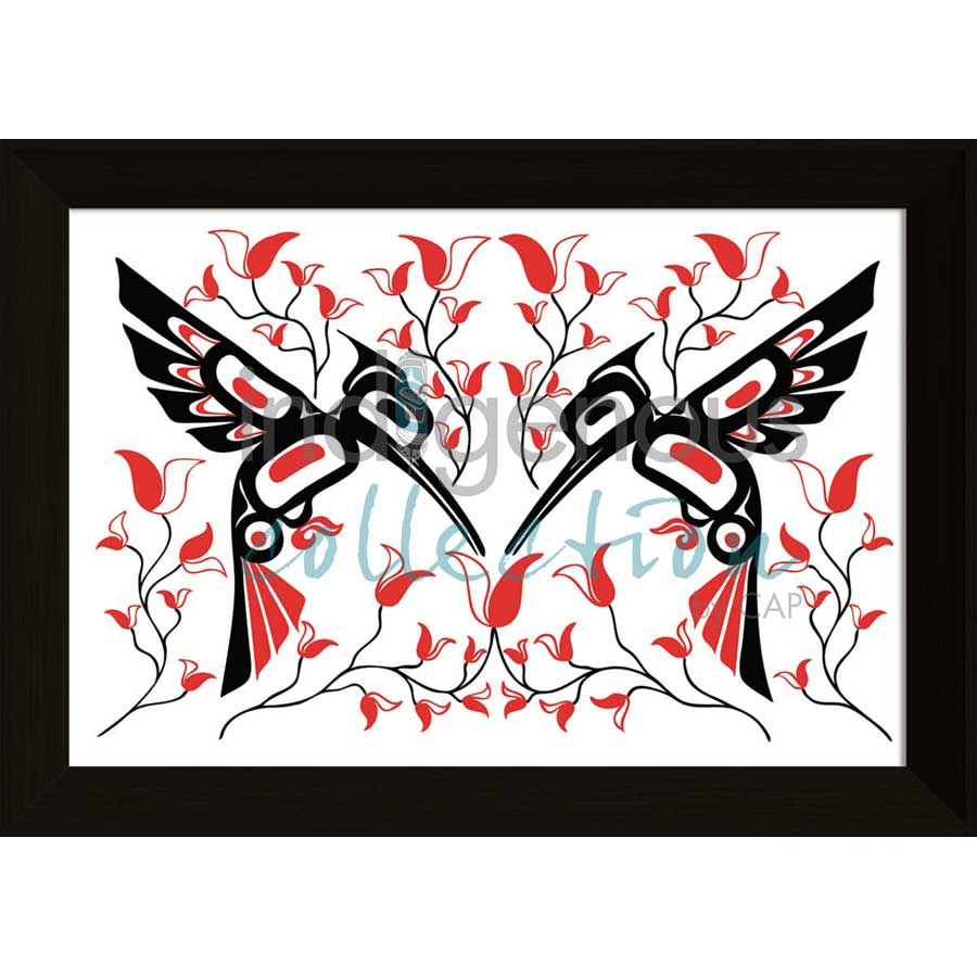 Hummingbirds by artist Eric Parnell - Haida. Indigenous Collection