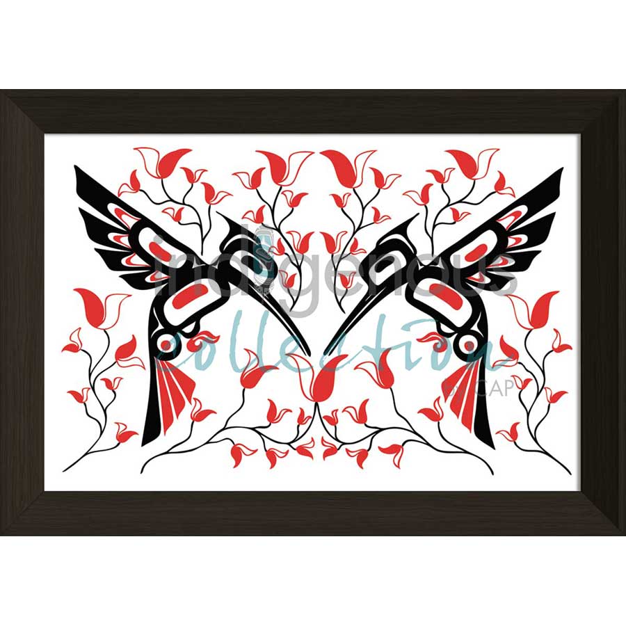 Hummingbirds by artist Eric Parnell - Haida. Indigenous Collection