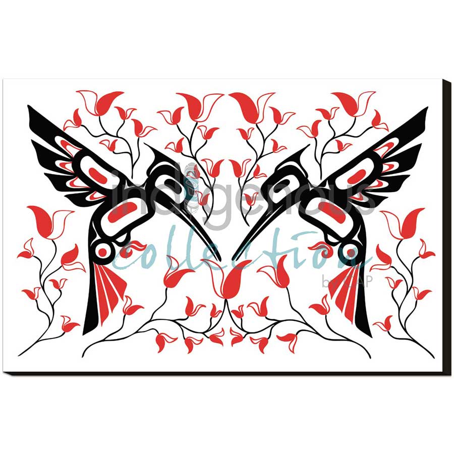 Hummingbirds by artist Eric Parnell - Haida. Indigenous Collection