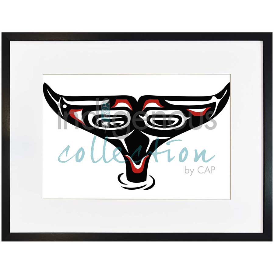 Whale Tail by artist Pauline Bull - Interior Salish. Indigenous Collection