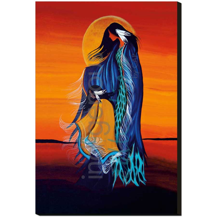 Mother and Daughter by artist Betty Albert - Cree. Indigenous Collection