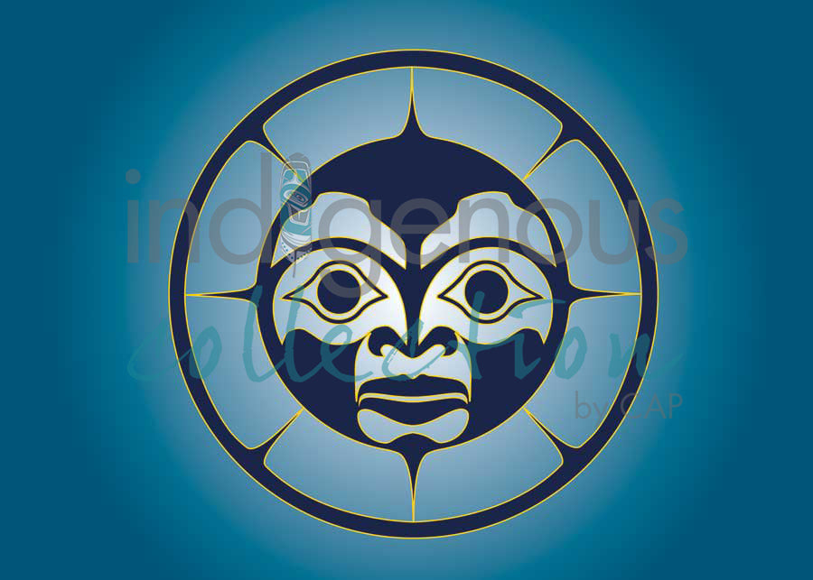 Haida Blue Moon by artist Clarence Mills