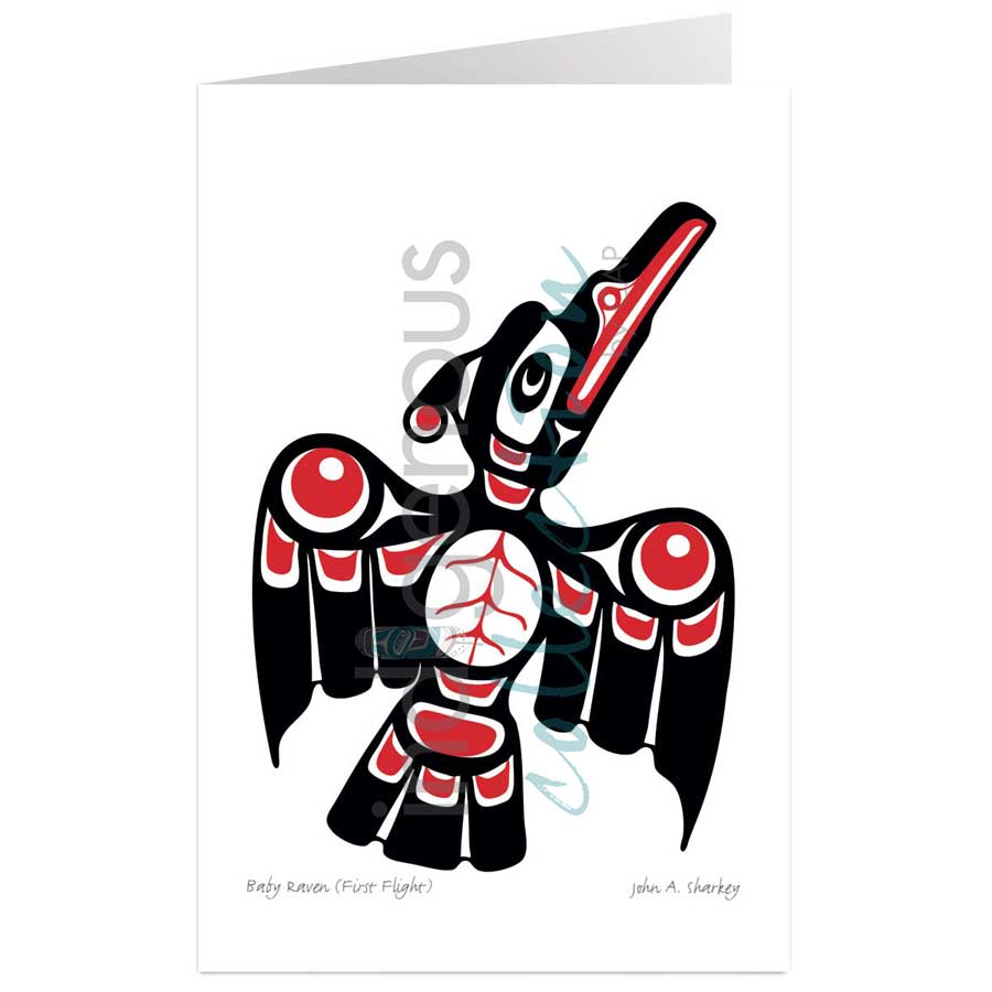 Baby Raven (First Flight) by artist John A. Sharkey