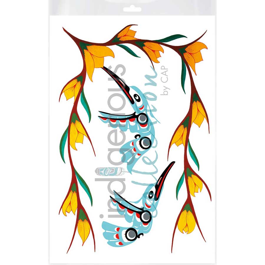 Hummingbirds by artist John A. Sharkey - Coast Salish. Indigenous Collection