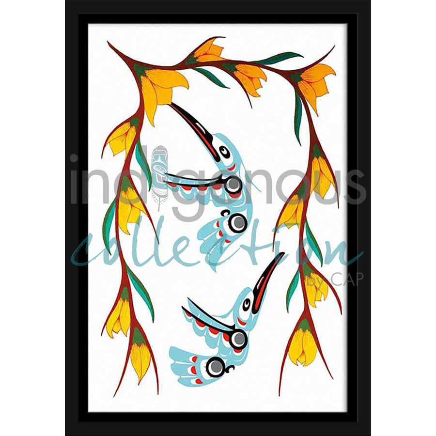 Hummingbirds by artist John A. Sharkey - Coast Salish. Indigenous Collection