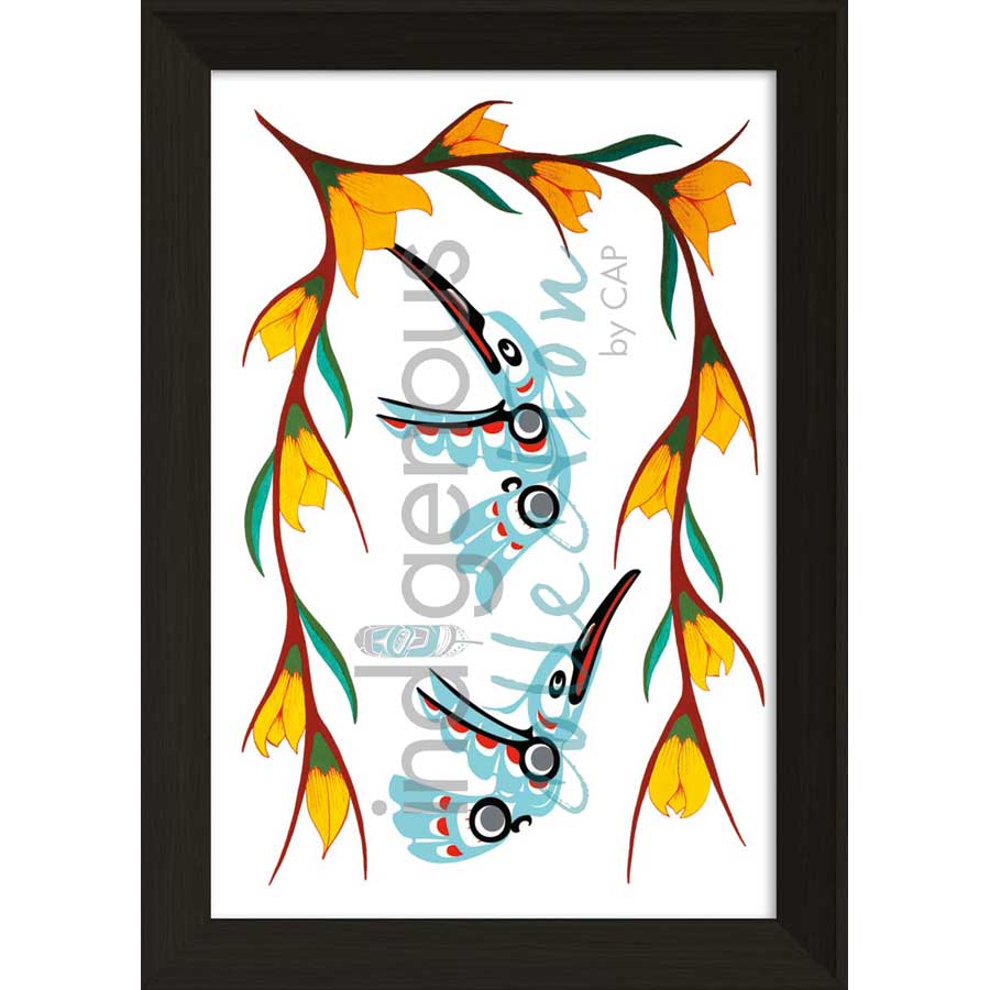 Hummingbirds by artist John A. Sharkey - Coast Salish. Indigenous Collection