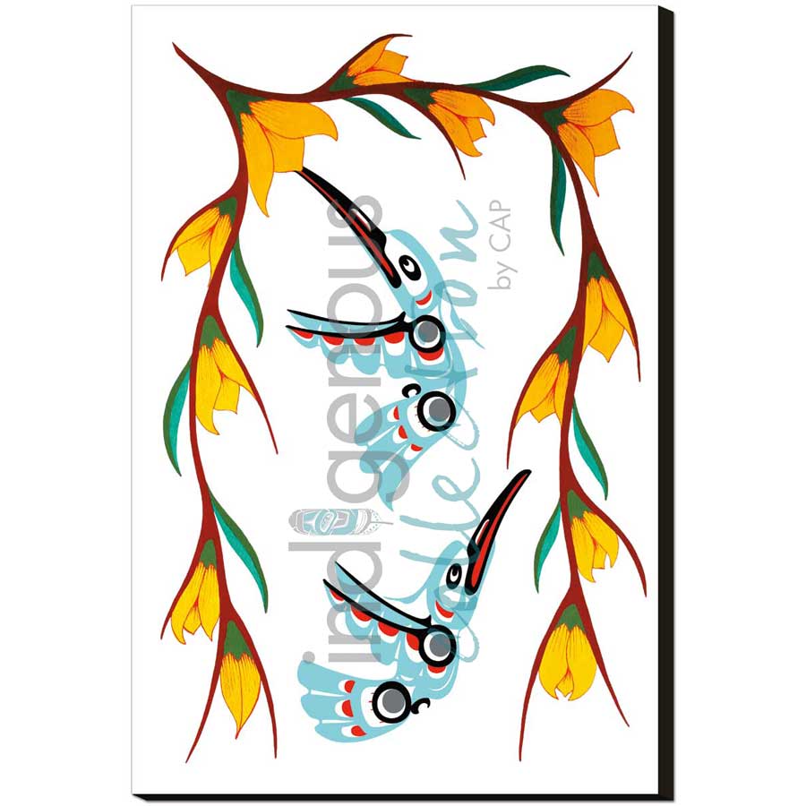 Hummingbirds by artist John A. Sharkey - Coast Salish. Indigenous Collection