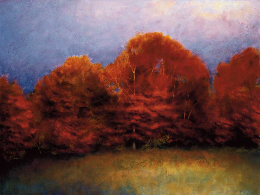 Scarlet Hillside by artist  Robert Striffolino