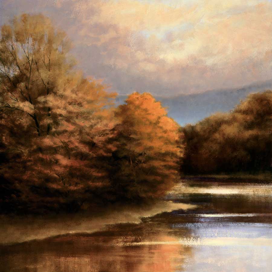 Tranquil River Bend by artist Robert Striffolino