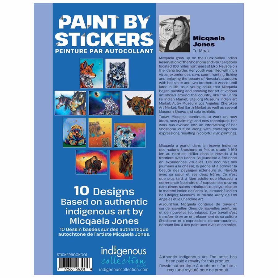 Micqaela Jones Paint By Sticker Book. Indigenous Collection