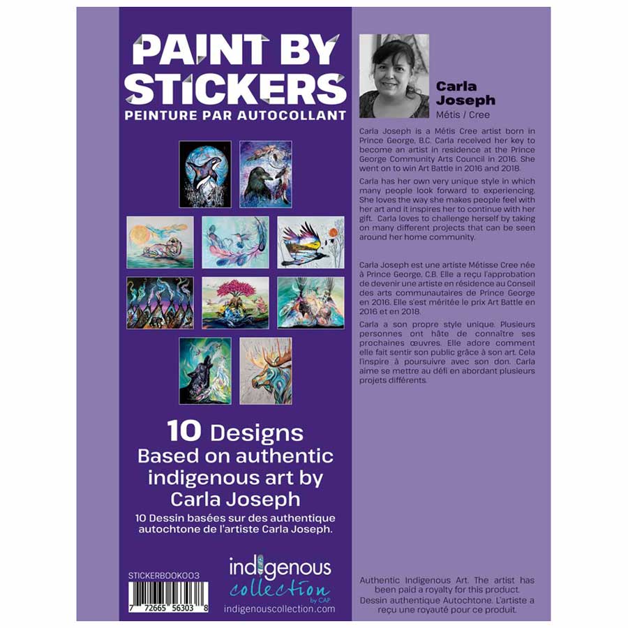 Carla Joseph Paint By Sticker Book. Indigenous Collection
