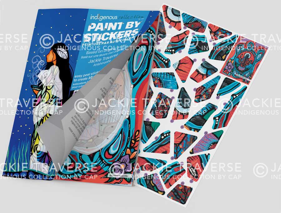 Jackie Traverse Paint By Sticker Book. Indigenous Collection