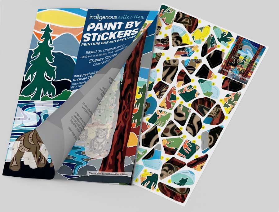 Shelley Davies Paint By Sticker Book. Indigenous Collection