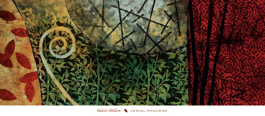 Vernal Moonrise by artist  Valerie Willson