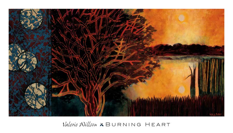 Burning Heart by artist  Valerie Willson